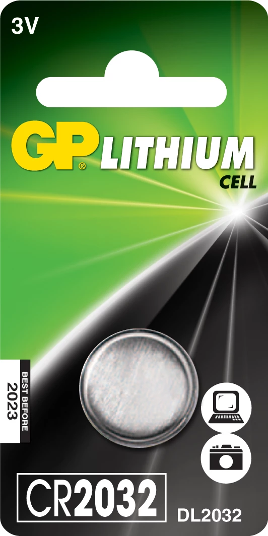 Knappcellsbatteri GP Litium 2032