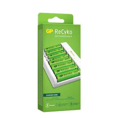 Batteriladdare GP ReCyko 4xAA & 4xAAA
