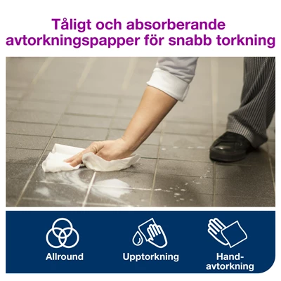 Handtorkpapper Tork Midi M2 2-lag vit Adv 420 6rl