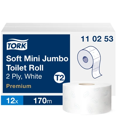 Toalettpapper Jumbo Tork Prem. T2 2-lag 170m 12rl
