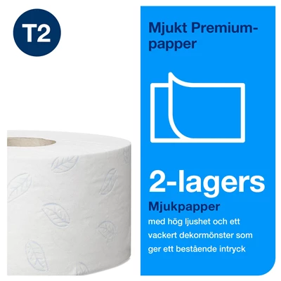 Toalettpapper Jumbo Tork Prem. T2 2-lag 170m 12rl