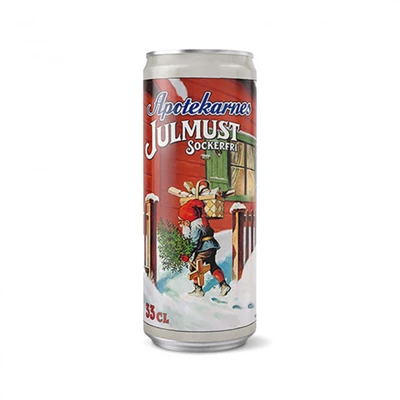 Julmust Apotekarnes Sockerfri 33cl Burk 20st/kolli