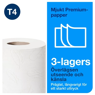Toalettpapper Tork Premium T4 3-lag 35m 42rl/kolli