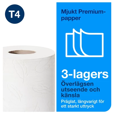 Toalettpapper Tork Premium T4 3-lag 42rl/kolli