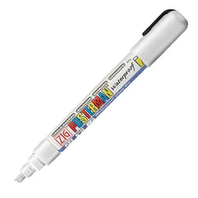 Märkpenna Zig Posterman PMA-50 6mm vit 12st/fp