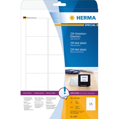 Etikett Herma Special Zip-disk 59x50mm 375st