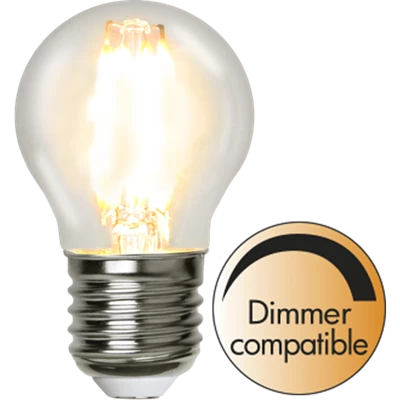 Lampa LED Klar Klot E27 G45 dimbar