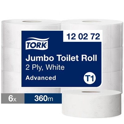 Toalettpapper Tork Advanced Jumbo T1 6rl/kolli
