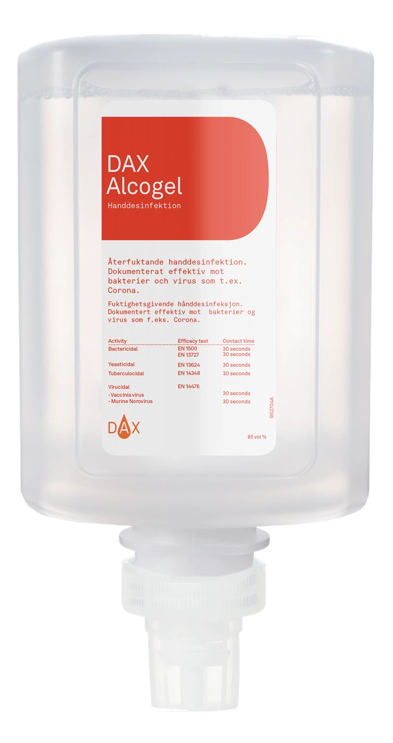 DAX Handdesinfektion Alcogel Refill 1L 6st/kolli