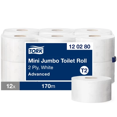 Toalettpapper Tork Advanced T2 Mini Jumbo 12rl