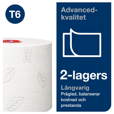 Toalettpapper Tork Advanced T6 2-lags 27rl/kolli