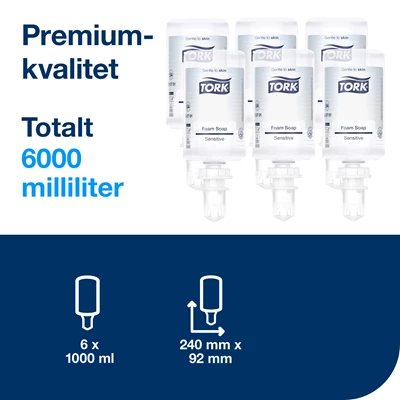Skumtvål Tork S4 Extra mild 1L 6st/kolli