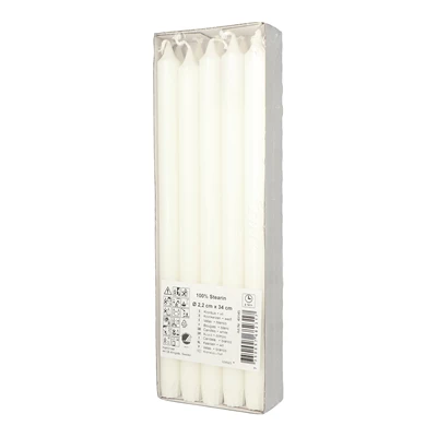 Kronljus 13h 34cm Vita 100% Stearin 80st/kolli