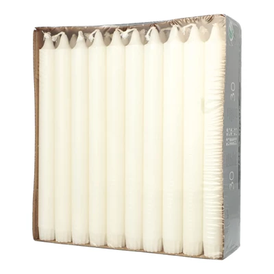 Kronljus 9h 24cm Vita 100% Stearin 120st/kolli