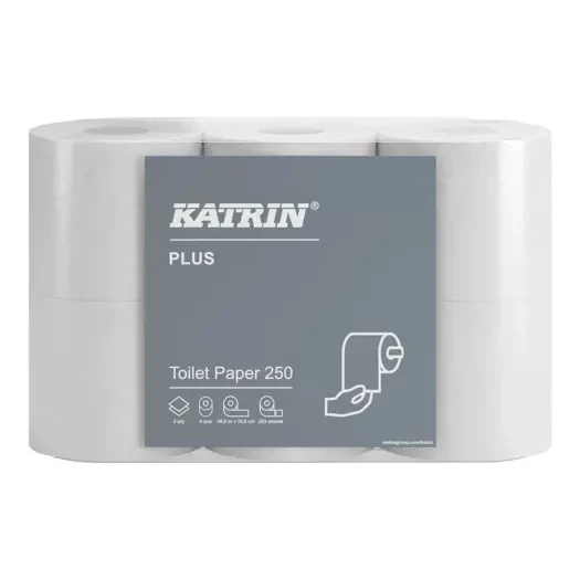Toalettpapper Katrin Plus 2-lags 36,82m 42rl/kolli