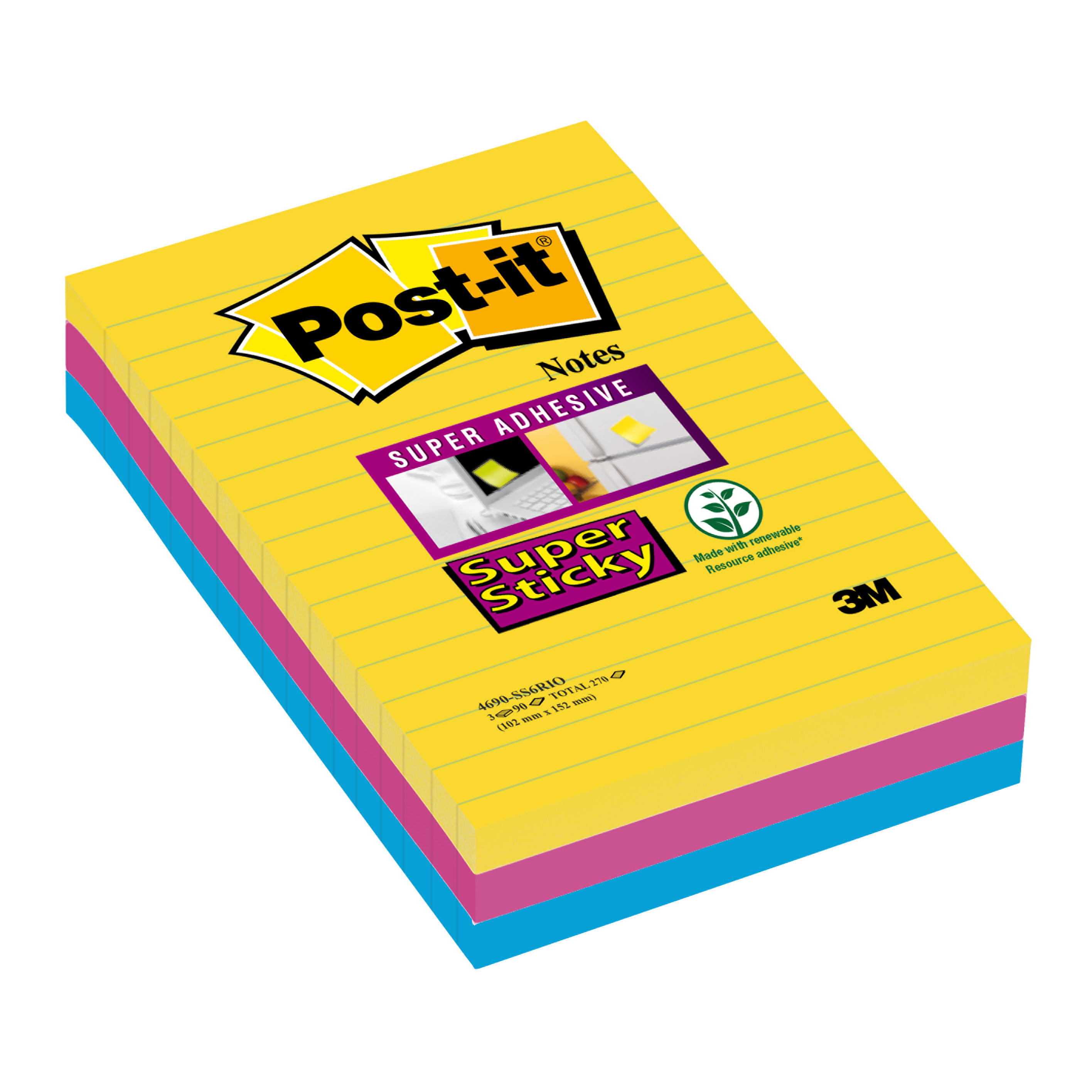 Post-it XL-Notes Rio de Janeiro 101x152 3/fp