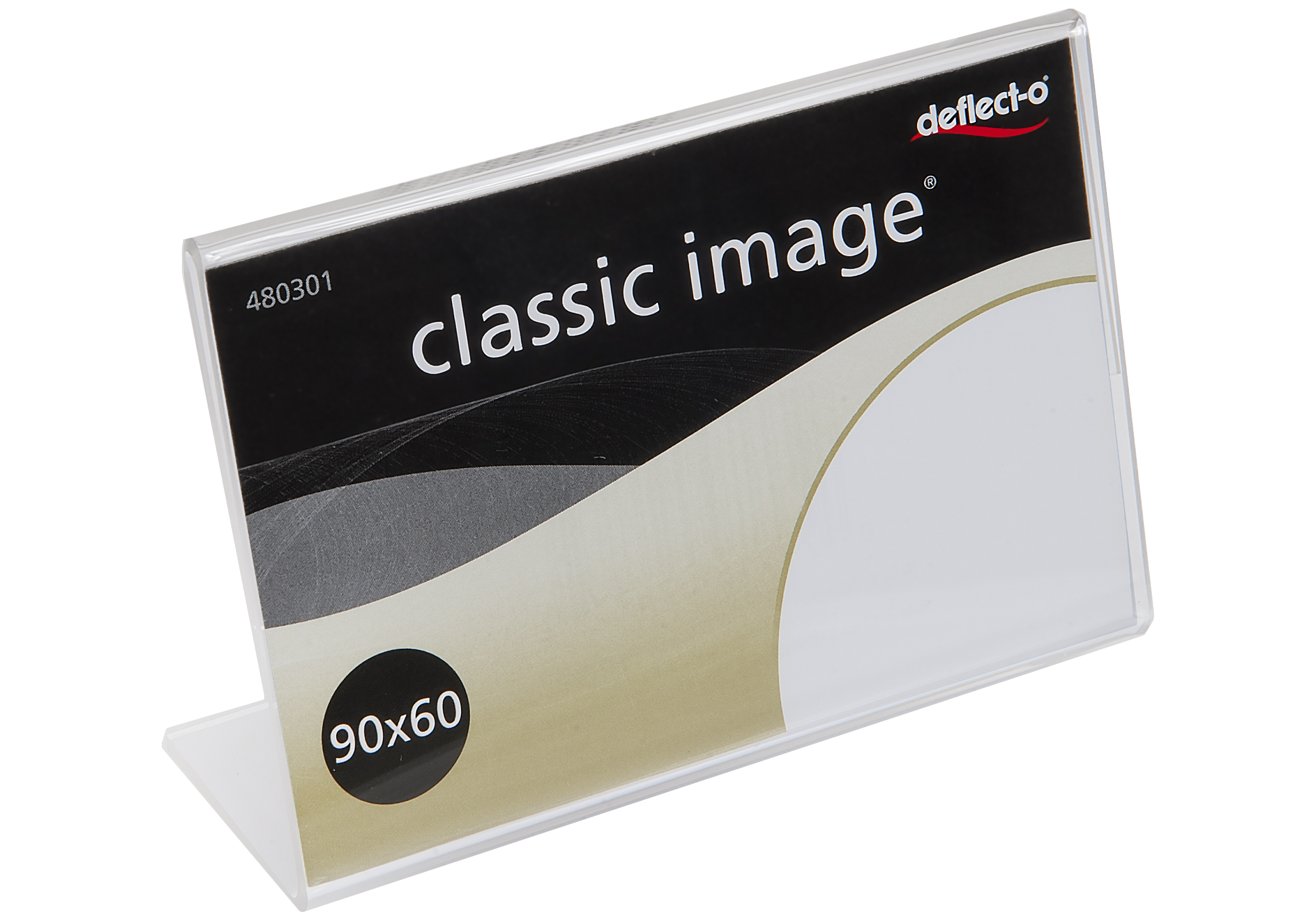 Broschyrhållare L-fot 90x60 mm