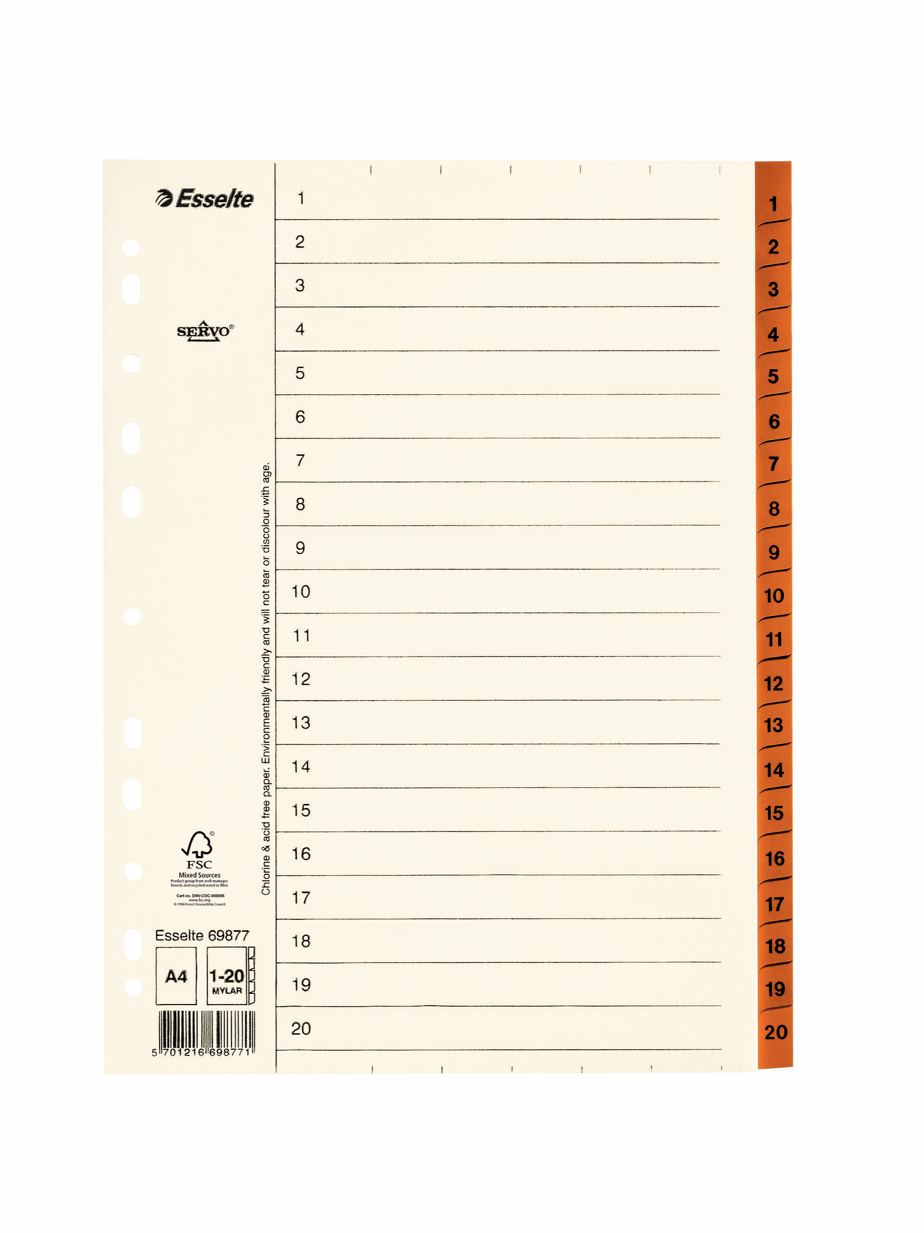 Register Servo A4 1-20