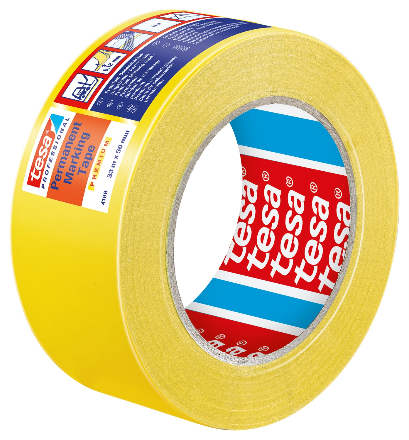 Golvmarkeringstejp Tesa 4169 50mm x 33m Gul 6rl