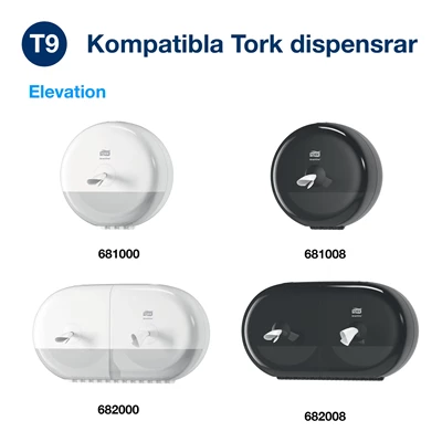 Toalettpapper Tork Advanced T9 2-lag 12rl/kolli