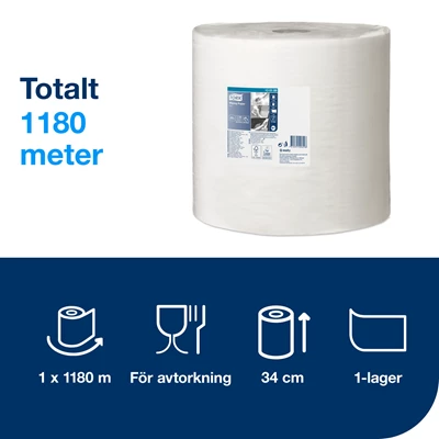 Industritork Tork XL Adv Wiper W1 Nyfiber Vit