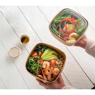 Salladsskål Kartong Kvadrat 900ml 300st/kolli