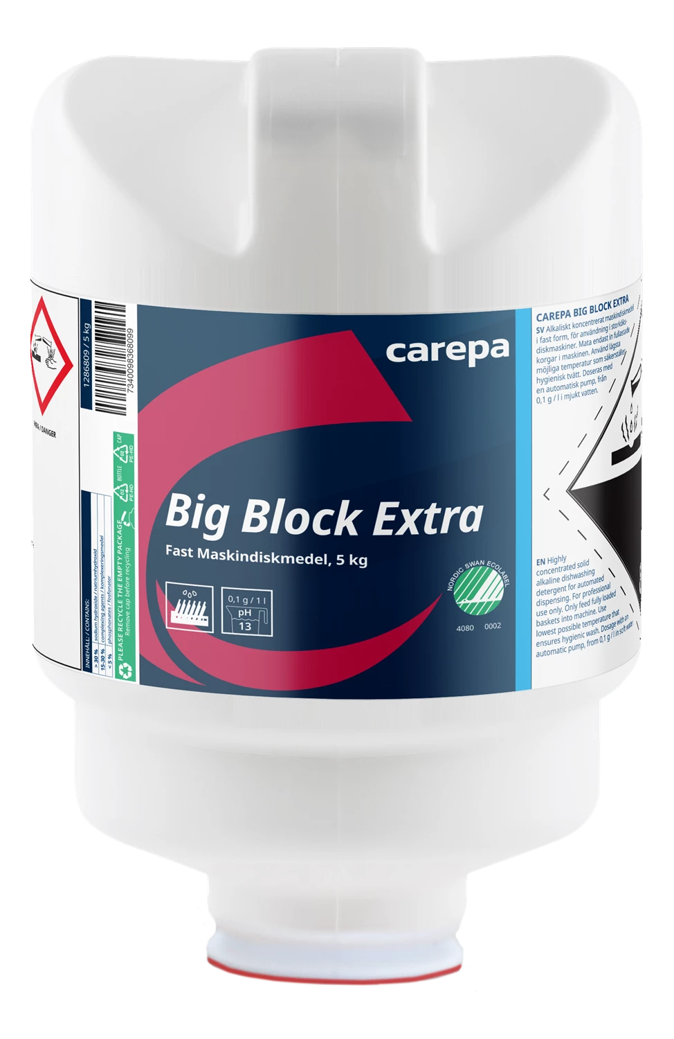 Maskindiskmedel Carepa Big Block Extra 5kg 4st
