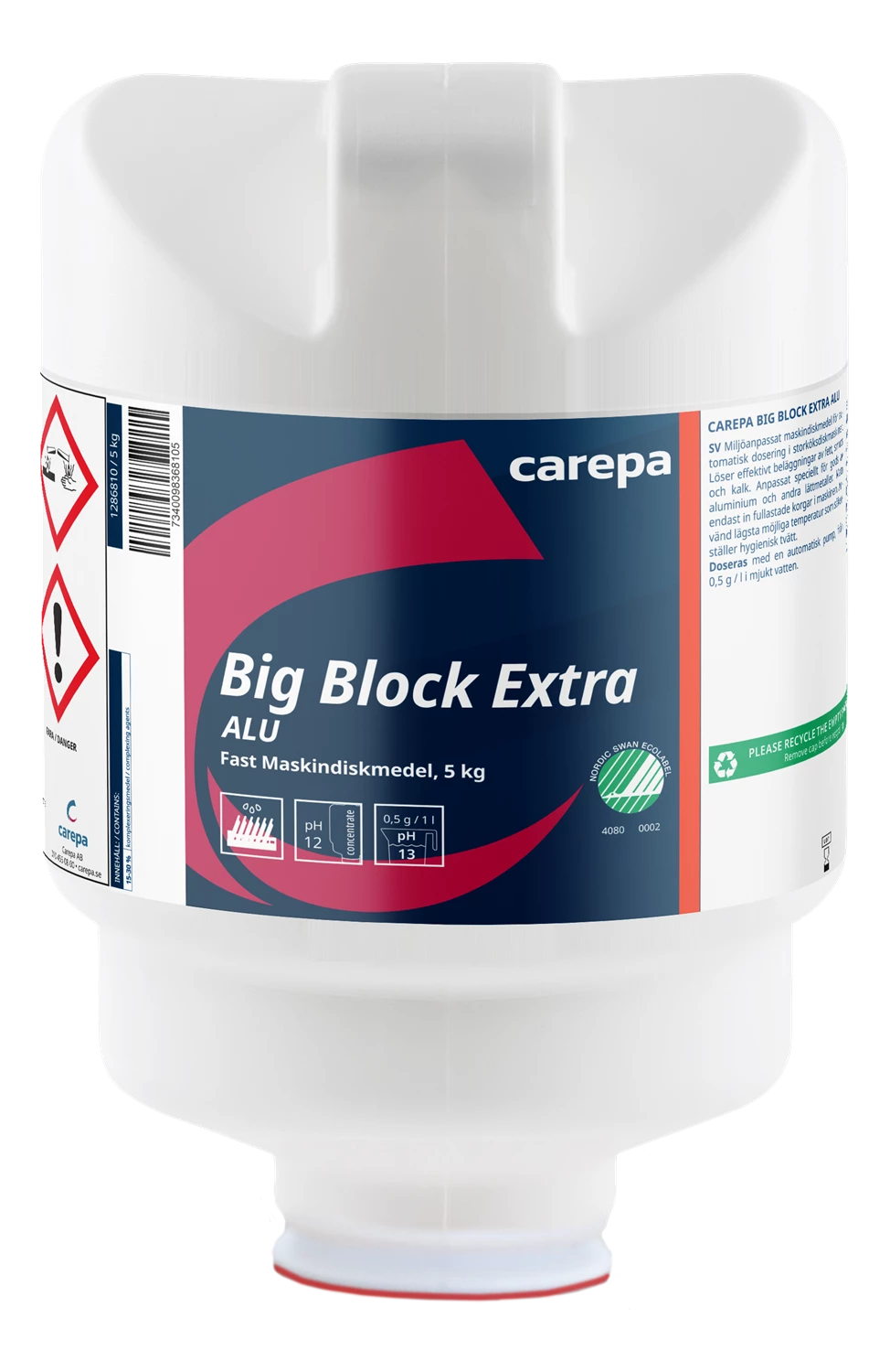 Maskindiskmedel Carepa Big Block Extra Alu 5kg 4st