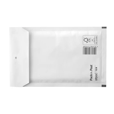 Bubbelpåse nr 18 270x360mm vit 10/fp