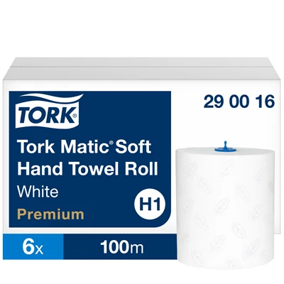 Pappershandduk Tork Matic Premium H1 Vit 6rl/kolli