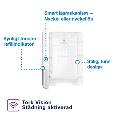 Dispenser Handduk Tork H2 Vit