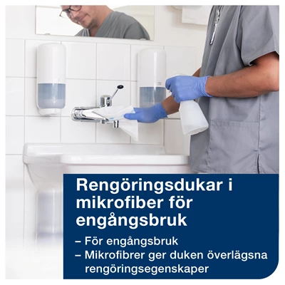 Microfiberduk Tork engångs 40st/fp