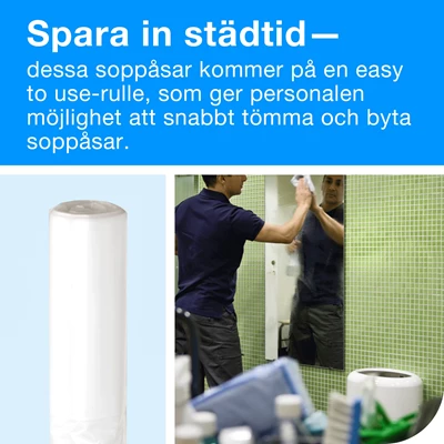 Soppåse 50L Tork B1 Vit 25st/rl x 10rl