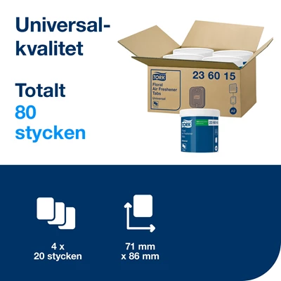 Luktförbättrare Airfreshener Tork Disc Blom 4x20st