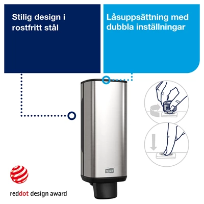 Dispenser Tork S4 Skumtvål Rostfri