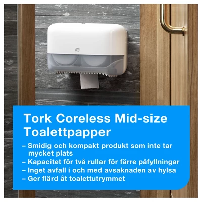 Dispenser Toa Tork T7 Coreless Twin Vit