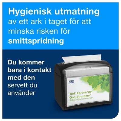 Bordsdispenser Tork N4 X-nap Toppmatad Svart