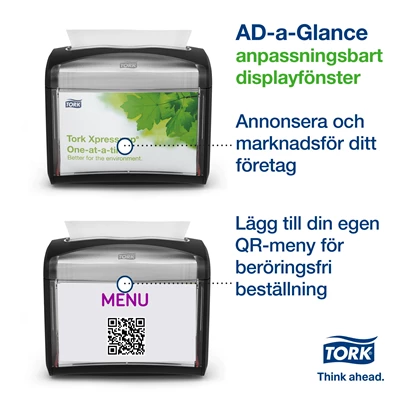 Bordsdispenser Tork N4 X-nap Toppmatad Svart