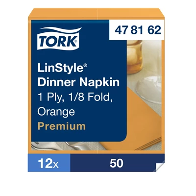 Servett Tork Linstyle 39x39cm 1/8 Orange 600st