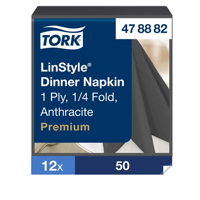 Servett Tork Linstyle 39x39cm Antracit 600st/kolli