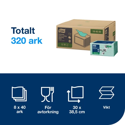 Industritork Tork Premium Grön 40st/fp