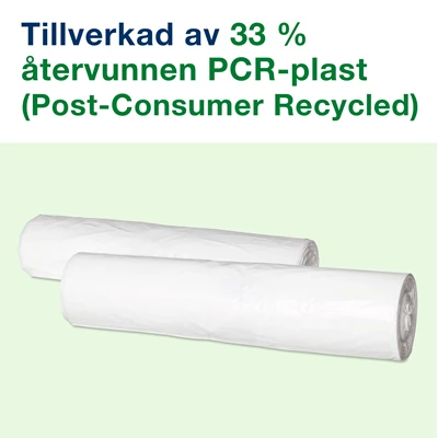 Soppåse 20L Tork Bin Liner Vit 100st/fp x 10fp