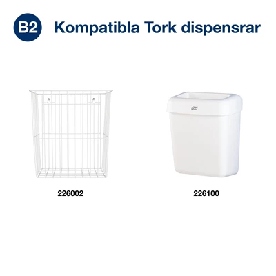 Soppåse 20L Tork Bin Liner Vit 100st/fp x 10fp