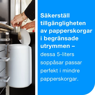 Sanitetspåse Tork B3 Plast Svart 50st/rulle