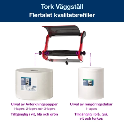 Väggställ Tork XL Svart/Röd W1