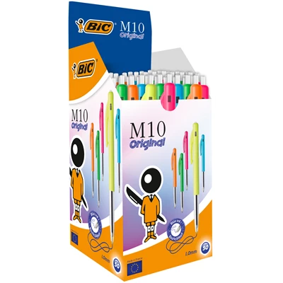 Penna Kul Bic M10 Clic M sort.färger