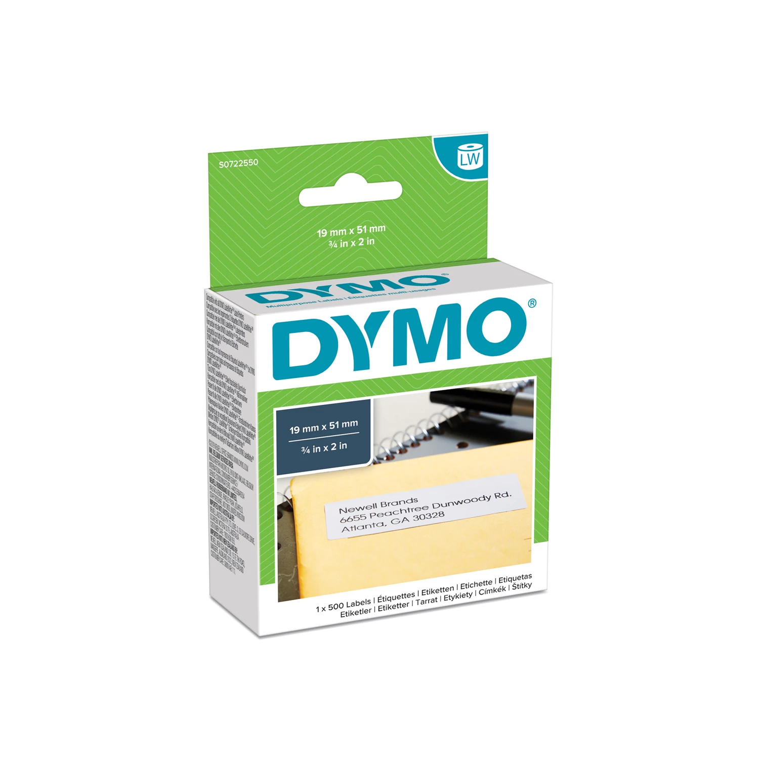 Etikett Dymo LW 19x51mm