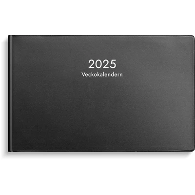Kalender 2025 Veckokalendern Svart plast