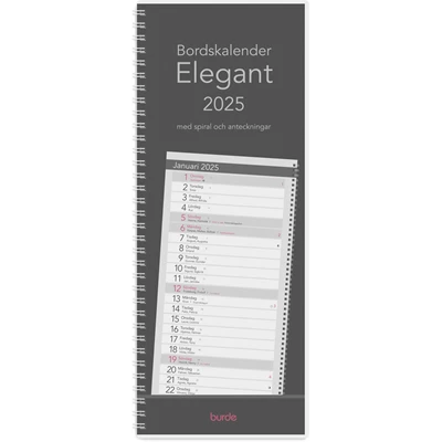 Kalender 2025 Bordskalender Elegant spiral