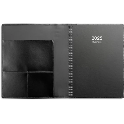 Kalender 2025 Business Svart skinn